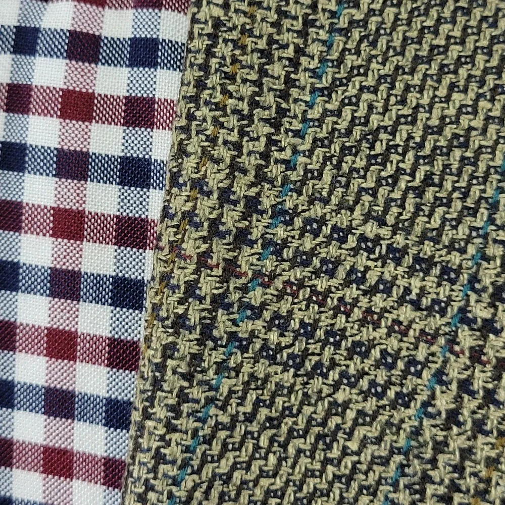 Brandini Le Collezioni Mens Sport Coat Two Button Brown Plaid Silk Wool Size 44L